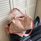 Leisure Large Capacity Luggage Storage PU Leather Shoulder Sports Gym Bag