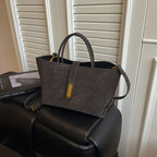 Retro High-capacity Minimalist Suede-style Tote Bag