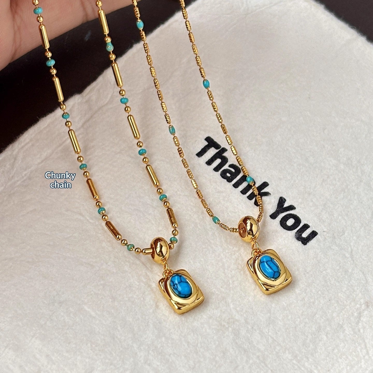 Wearsmartii Natural Turquoise Coloured Pendant