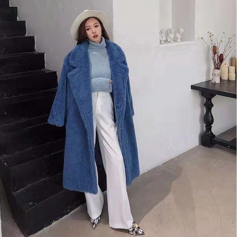 Womens Long Cashmere-Like Coat