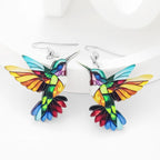 Wearsmartii Colorful Hummingbird Earrings - Vibrant Nature-Inspired Statement Jewellery for Women