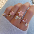 Wearsmartii Womens Fashion Flower Ring Set
