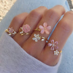 Wearsmartii Womens Fashion Flower Ring Set