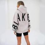 Fashionable Printed Thickened Versatile Long-Sleeve Loose-Fit Hoodie