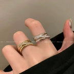 Wearsmartii Triple Ring Cross Open Ring