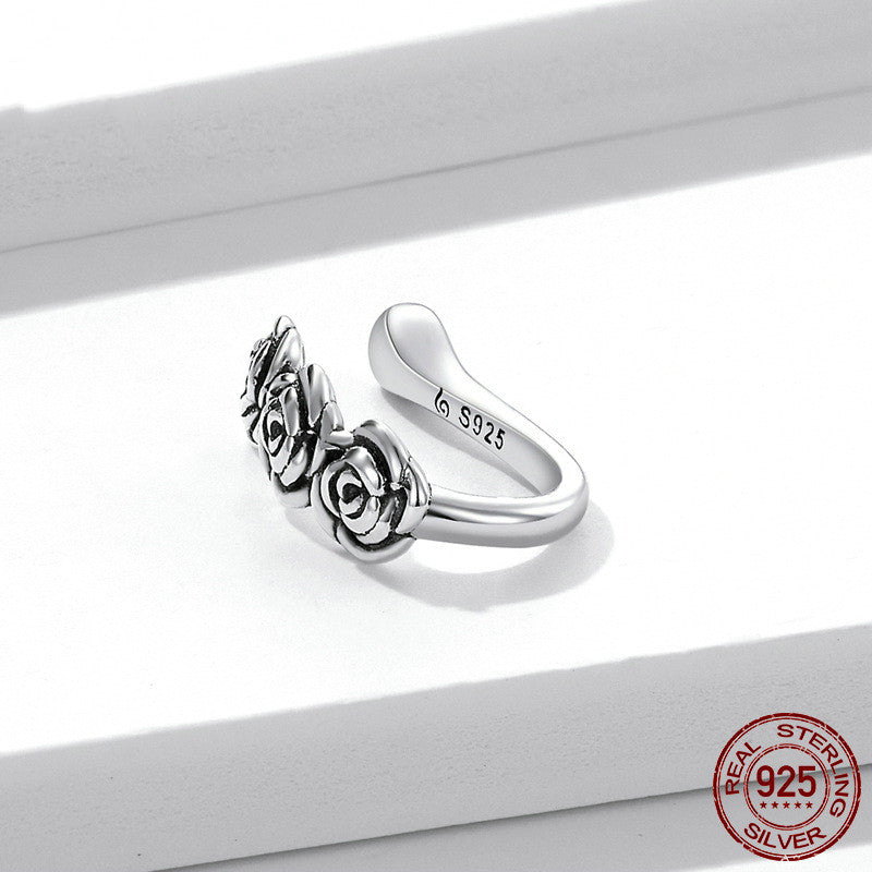 Vintage Rose Design / Floral Ear Cuffs / Non-Pierced Earring Alternative / Retro Style