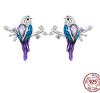 Wearsmartii Forest Style Bird Earring Necklace Set - Nature Inspired Jewelry for Women - Gold/Silver Plated