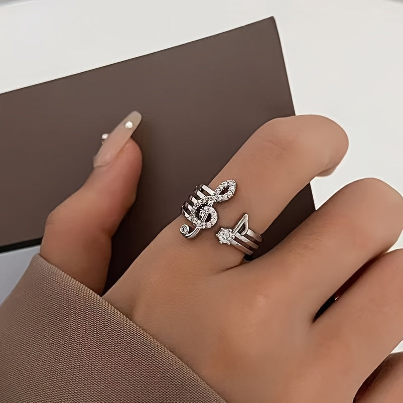 Wearsmartii 2026 New Arrival Women'S Music Note Ring