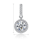 Wearsmartii Womens Round Full-Diamond-Inlaid Fashion Earrings