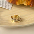 Wearsmartii Triple Ring Cross Open Ring