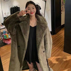 Womens Long Cashmere-Like Coat