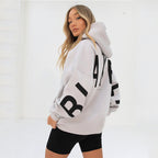 Fashionable Printed Thickened Versatile Long-Sleeve Loose-Fit Hoodie