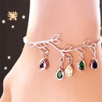 Wearsmartii Tree Of Life Water Drop Birthstone Bracelet