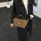 Retro High-capacity Minimalist Suede-style Tote Bag