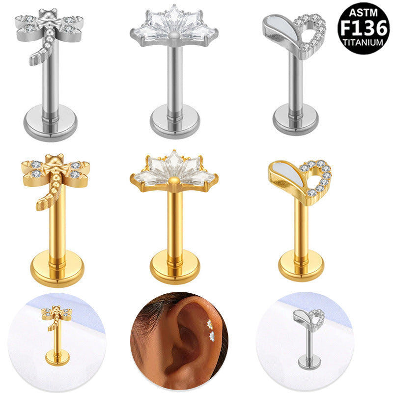 Wearsmartii European And American Dragonfly Internal Thread Labret