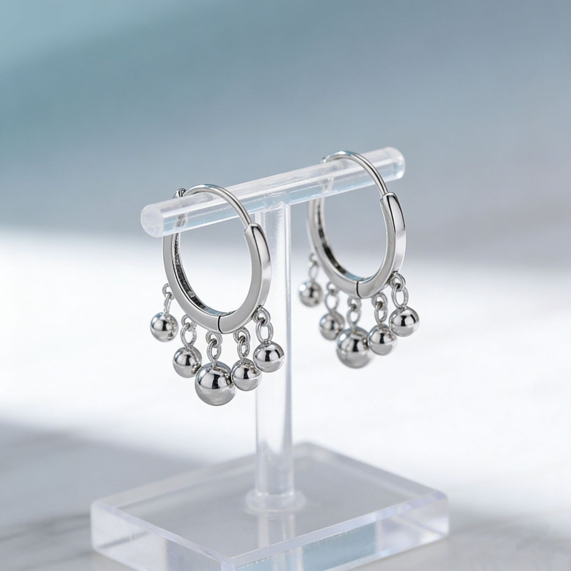 Wearsmartii S925 Sterling Silver Tassel Pendant Earrings - Elegant Linear Drop Jewellery