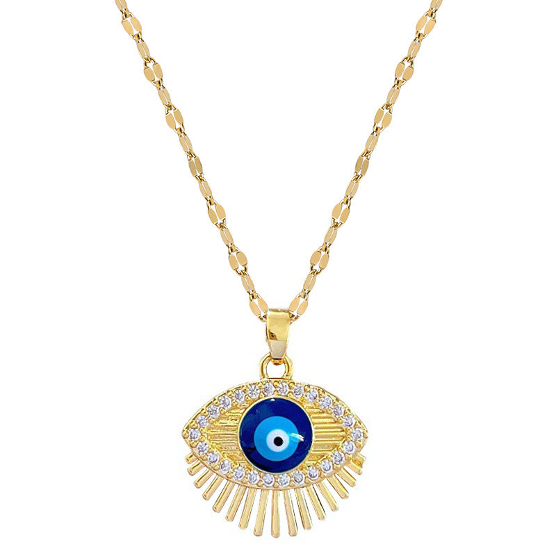 Wearsmartii Eyelash Eye Light Luxury Wedding Necklace