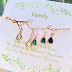 Wearsmartii Tree Of Life Water Drop Birthstone Bracelet