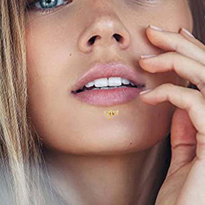 Wearsmartii European And American Dragonfly Internal Thread Labret