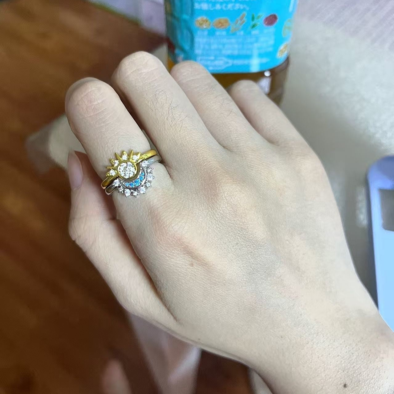 Sun & Moon Couple Ring
